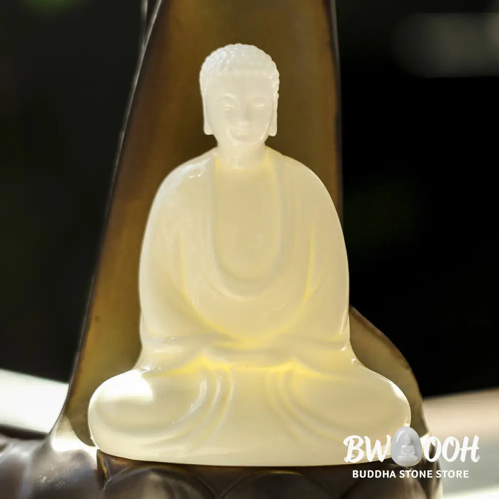 BWOOOH ceramic backflow incense burner - Led Buddha Hand Backflow Smoke Foun