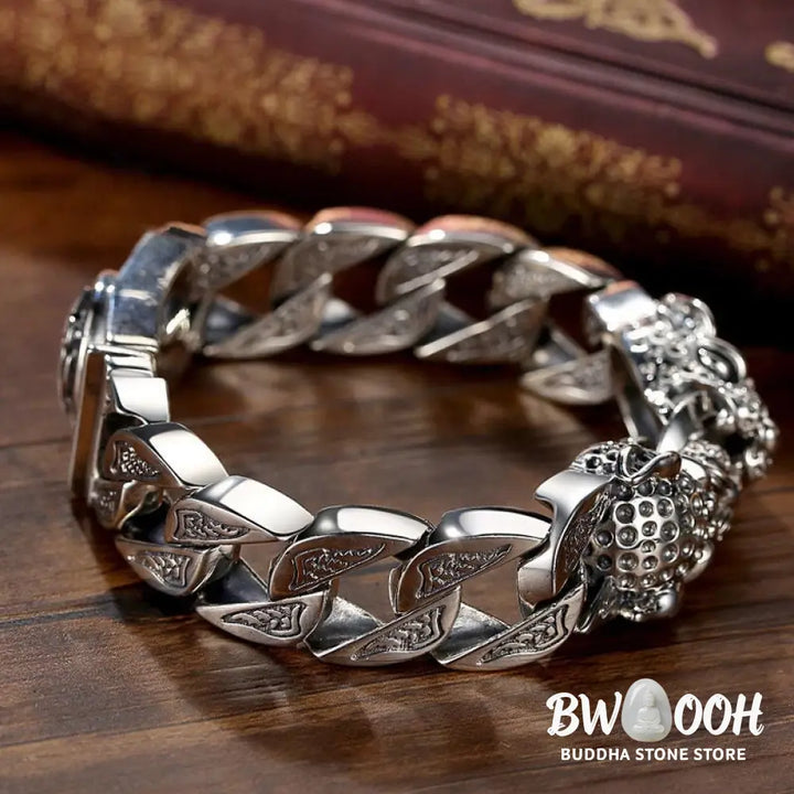Buddha Stones Leopard Pattern Healing Balance Chain Bracelet - BWOOOH - Bracelet