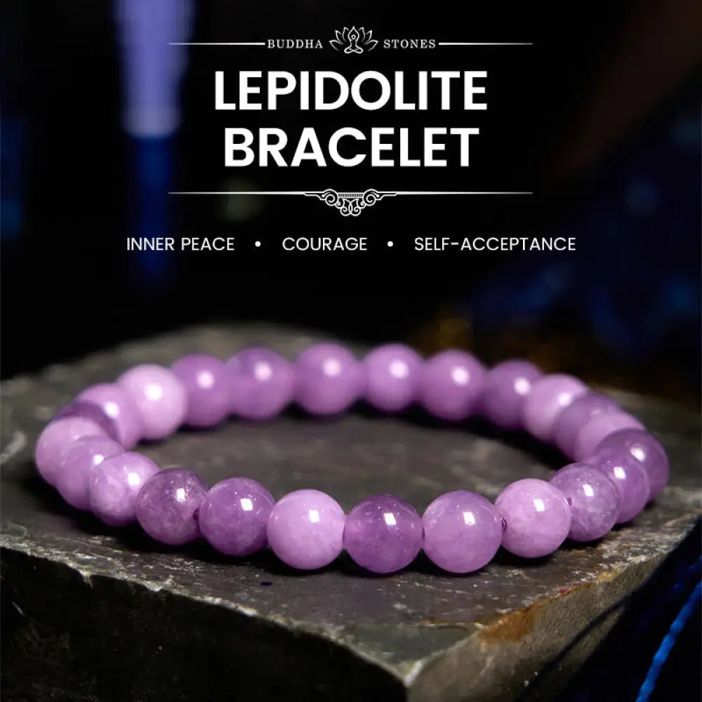 BWOOOH Lepidolite Inner Peace Bracelet - BWOOOH - Lepidolite(Wrist Circumference: 14-15cm) - Bracelet