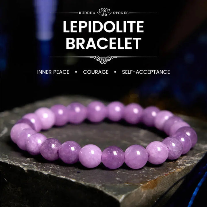 BWOOOH Lepidolite Inner Peace Bracelet - BWOOOH - Lepidolite(Wrist Circumference: 14-15cm) - Bracelet