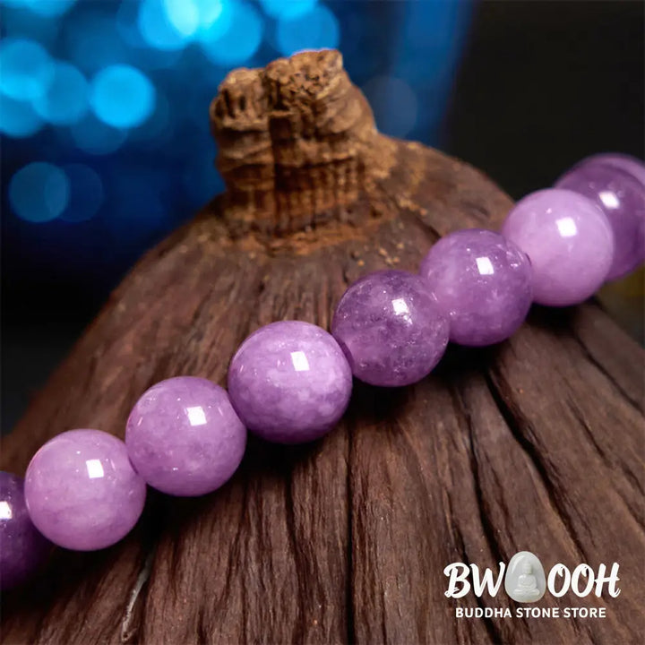 Buddha Stones Lepidolite Inner Peace Bracelet - BWOOOH - Lepidolite(Wrist Circumference: 14-15cm) - Bracelet
