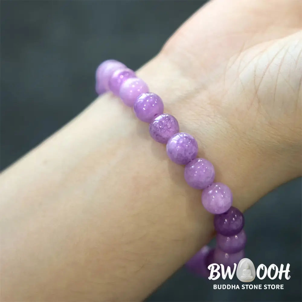 Buddha Stones Lepidolite Inner Peace Bracelet - BWOOOH - Lepidolite(Wrist Circumference: 14-15cm) - Bracelet