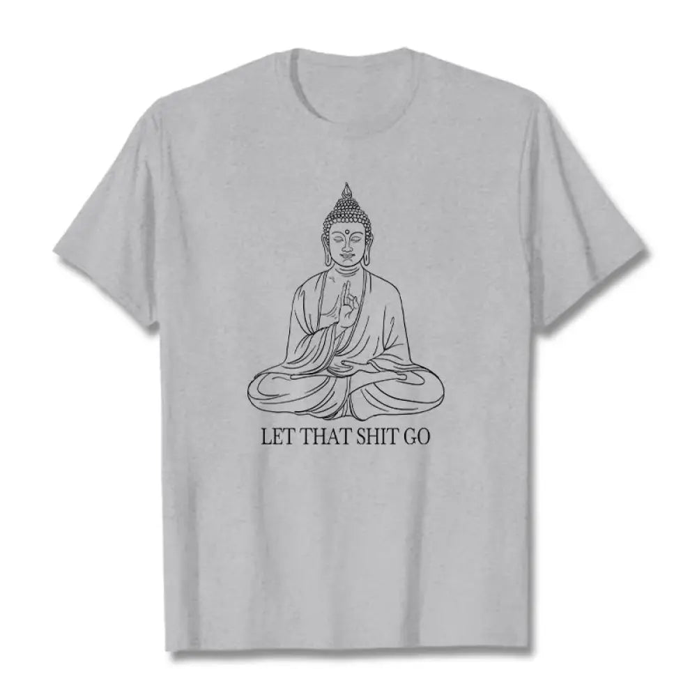BWOOOH printed yoga pants - Let That Shit Go Tee T-shirt