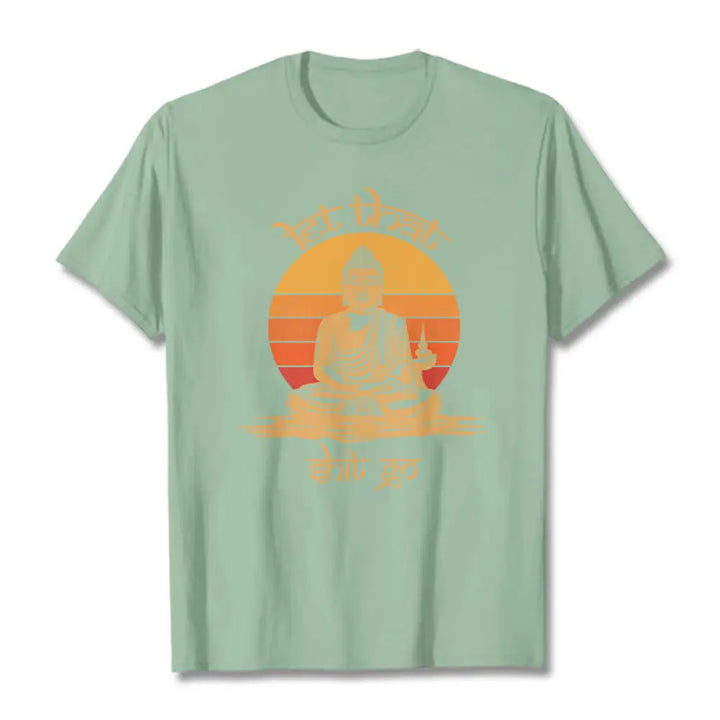 Buddha Stones Let That Shit Go Tee T-shirt - PaleGreen / Let that shit go / S - T-Shirts