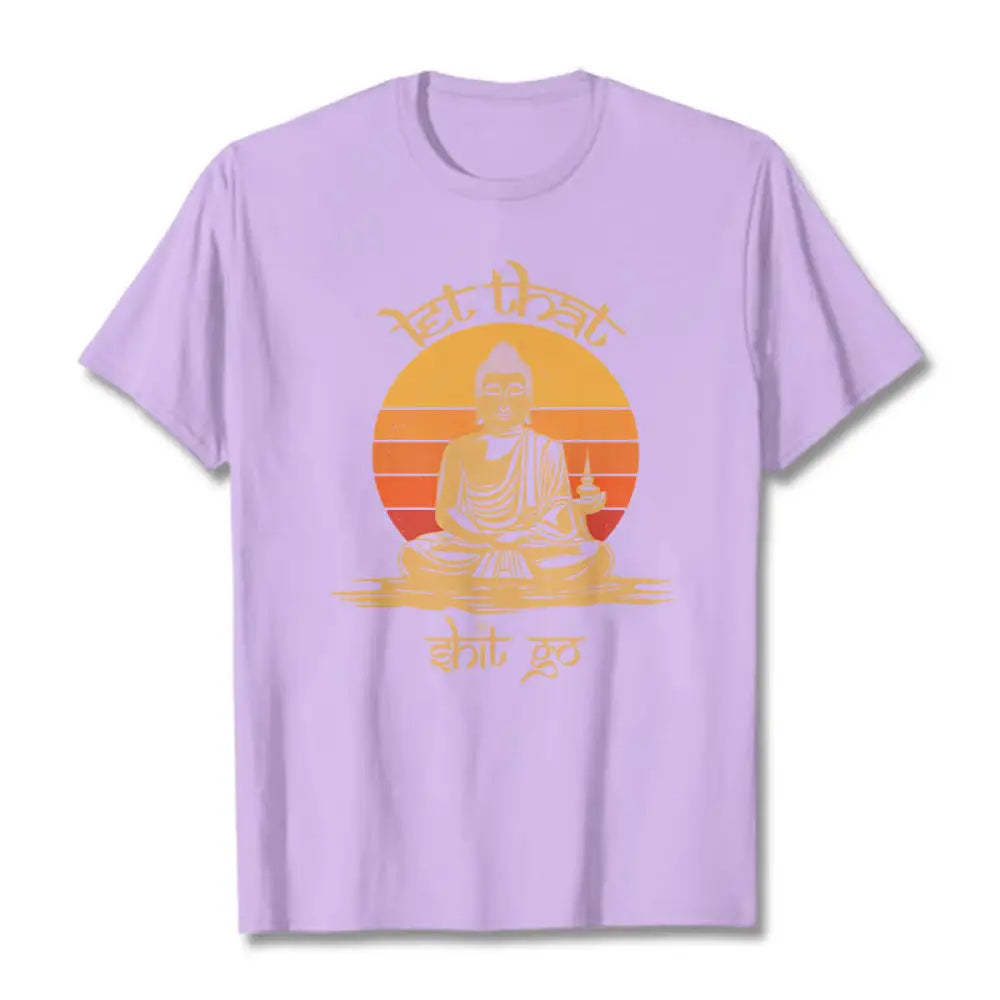 Buddha Stones Let That Shit Go Tee T-shirt - Plum / Let that shit go / S - T-Shirts