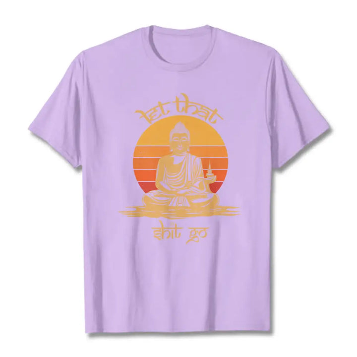 Buddha Stones Let That Shit Go Tee T-shirt - Plum / Let that shit go / S - T-Shirts