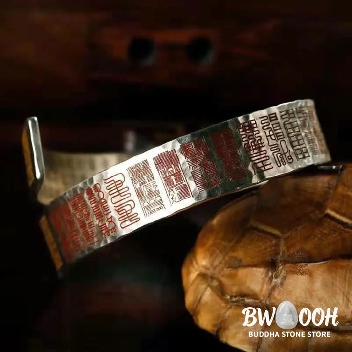 Buddha Stones Letters Copper Balance Healing Cuff Bracelet Bangle - BWOOOH - Copper - Bracelet Bangle