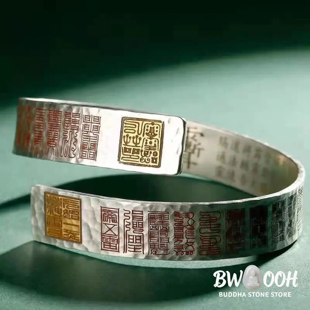 Buddha Stones Letters Copper Balance Healing Cuff Bracelet Bangle - BWOOOH - Copper - Bracelet Bangle