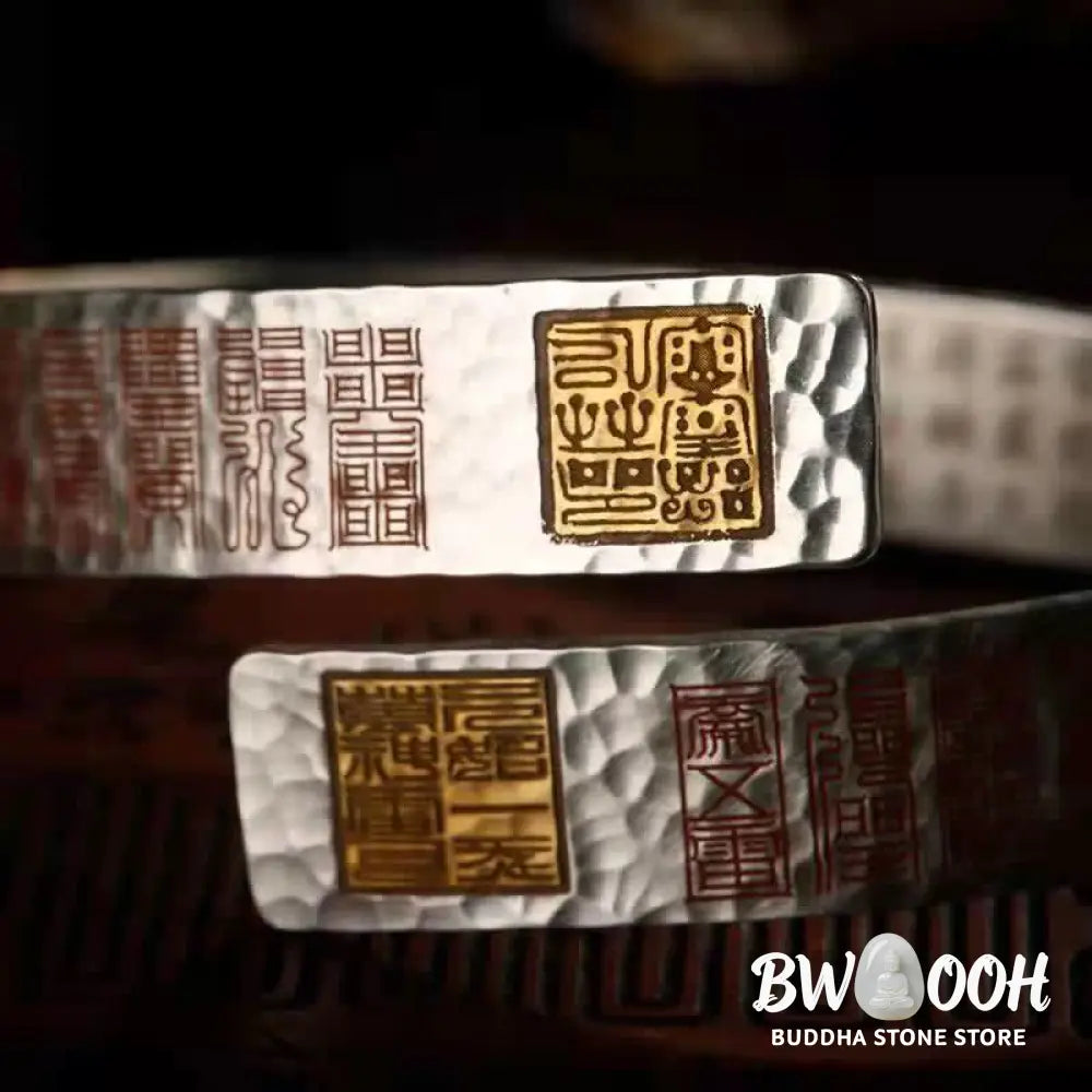 Buddha Stones Letters Copper Balance Healing Cuff Bracelet Bangle - BWOOOH - Copper - Bracelet Bangle