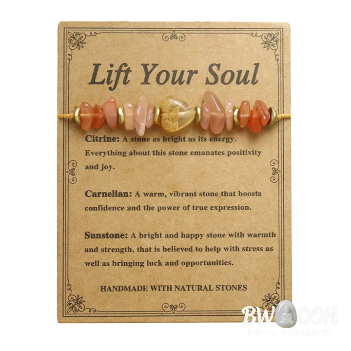 Buddha Stones Lift Your Soul Citrine Carnelian Sun Stone Happiness Bracelet - BWOOOH - Lift Your Soul(Wrist