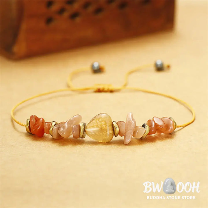 Buddha Stones Lift Your Soul Citrine Carnelian Sun Stone Happiness Bracelet - BWOOOH - Lift Your Soul(Wrist