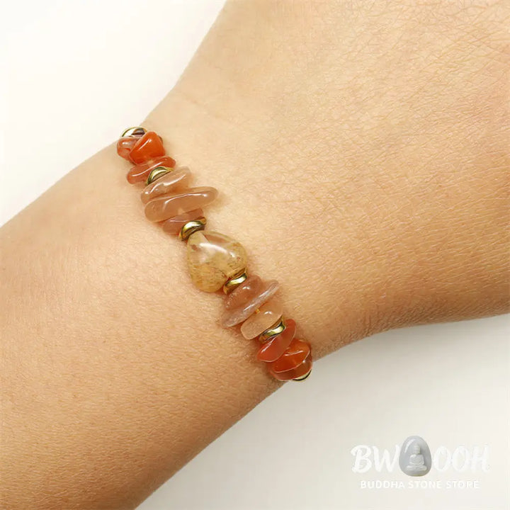 Buddha Stones Lift Your Soul Citrine Carnelian Sun Stone Happiness Bracelet - BWOOOH - Lift Your Soul(Wrist