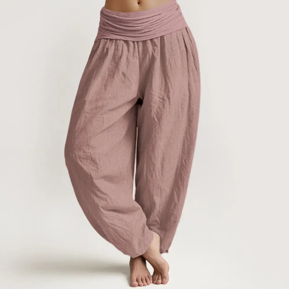 BWOOOH printed harem pants - LightPink Pure Cotton Women&