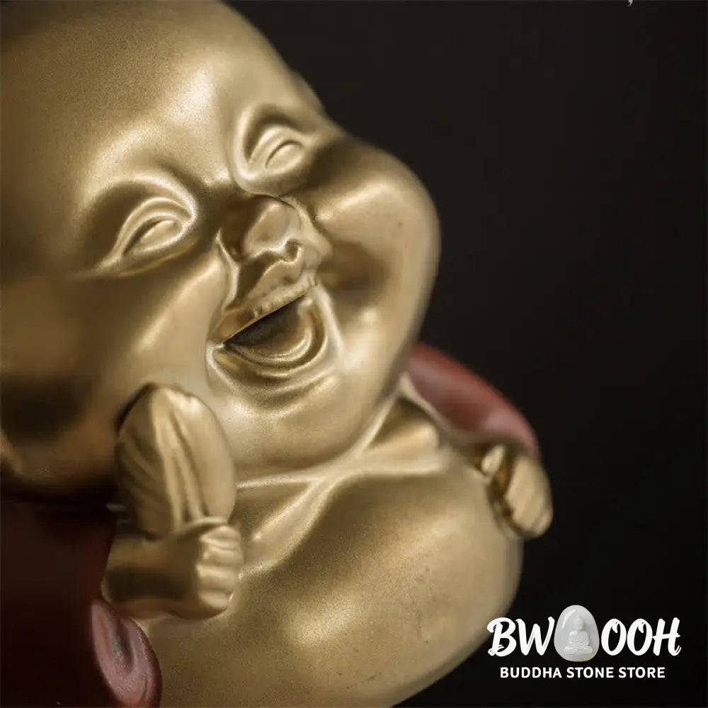 BWOOOH Little Buddha Laughing Buddha Ceramic Healing Incense Burner - Little Buddha - Incense Burner