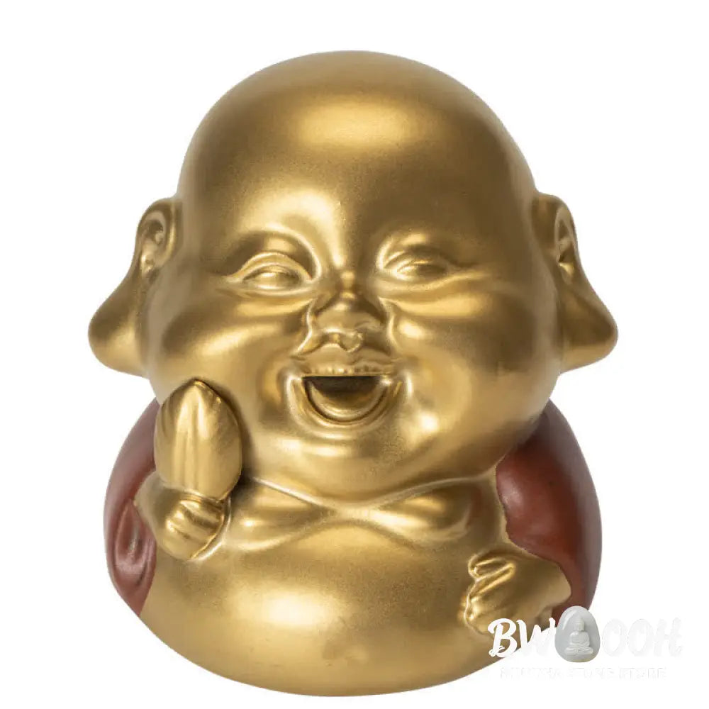 BWOOOH Little Buddha Laughing Buddha Ceramic Healing Incense Burner - Little Buddha - Incense Burner