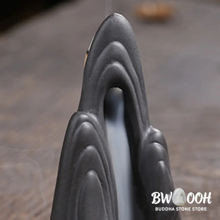 BWOOOH ceramic backflow incense burner - Little Monk Mountains Flowing Water