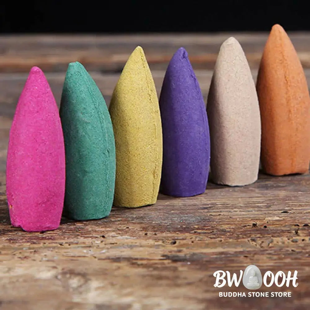 BWOOOH Little Skull Ghost Purple Clay Backflow Smoke Fountain Peace Incense Burner Decoration - Incense Burner