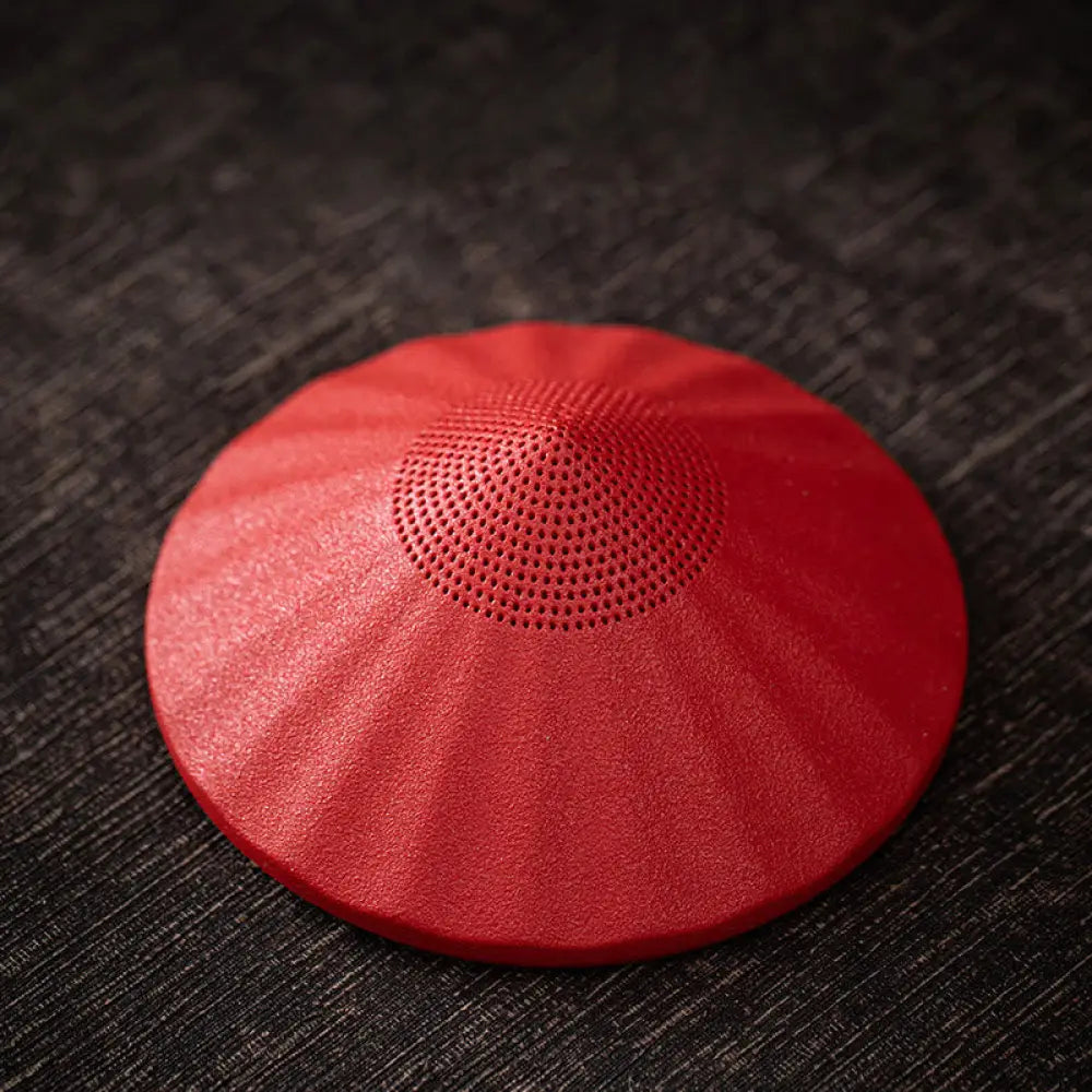 Buddha Stones Little Zen Monk Hat Strainer Ceramic Tea Accessories Figurine Home Decoration - Red Hat Strainer