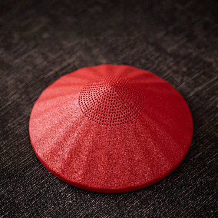 Buddha Stones Little Zen Monk Hat Strainer Ceramic Tea Accessories Figurine Home Decoration - Red Hat Strainer