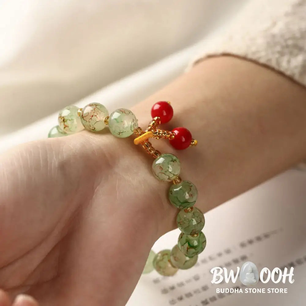 Buddha Stones Liuli Glass Bead Blessing Harmony Bracelet - BWOOOH - Bracelet