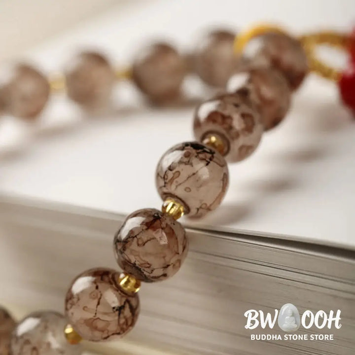 Buddha Stones Liuli Glass Bead Blessing Harmony Bracelet - BWOOOH - Bracelet