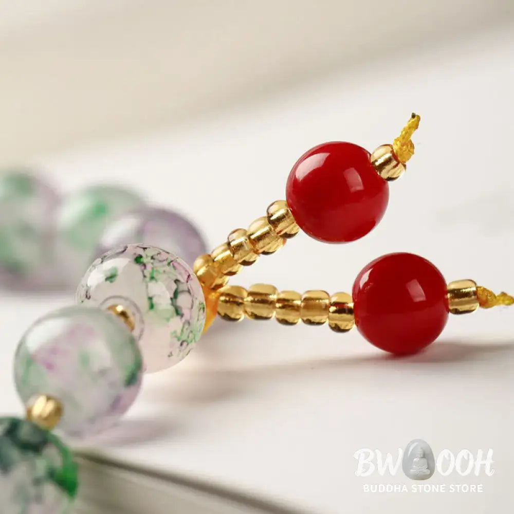 Buddha Stones Liuli Glass Bead Blessing Harmony Bracelet - BWOOOH - Bracelet