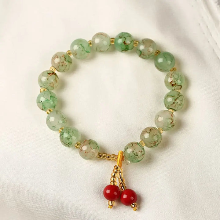 BWOOOH Liuli Glass Bead Blessing Harmony Bracelet - BWOOOH - Green - Bracelet