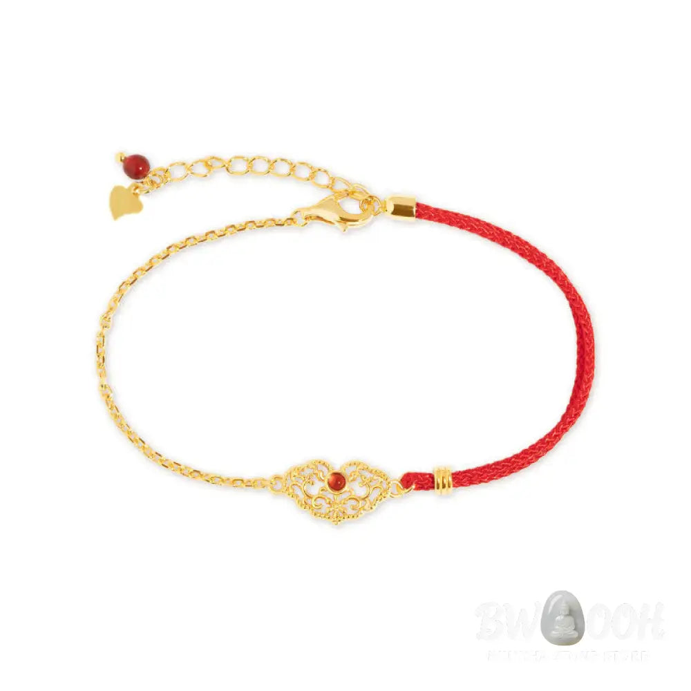 Buddha Stones Lock of Good Wishes Luck Strength Chain Bracelet - BWOOOH - 14-19cm - Bracelet