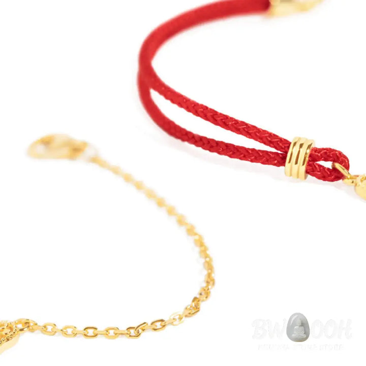 Buddha Stones Lock of Good Wishes Luck Strength Chain Bracelet - BWOOOH - 14-19cm - Bracelet