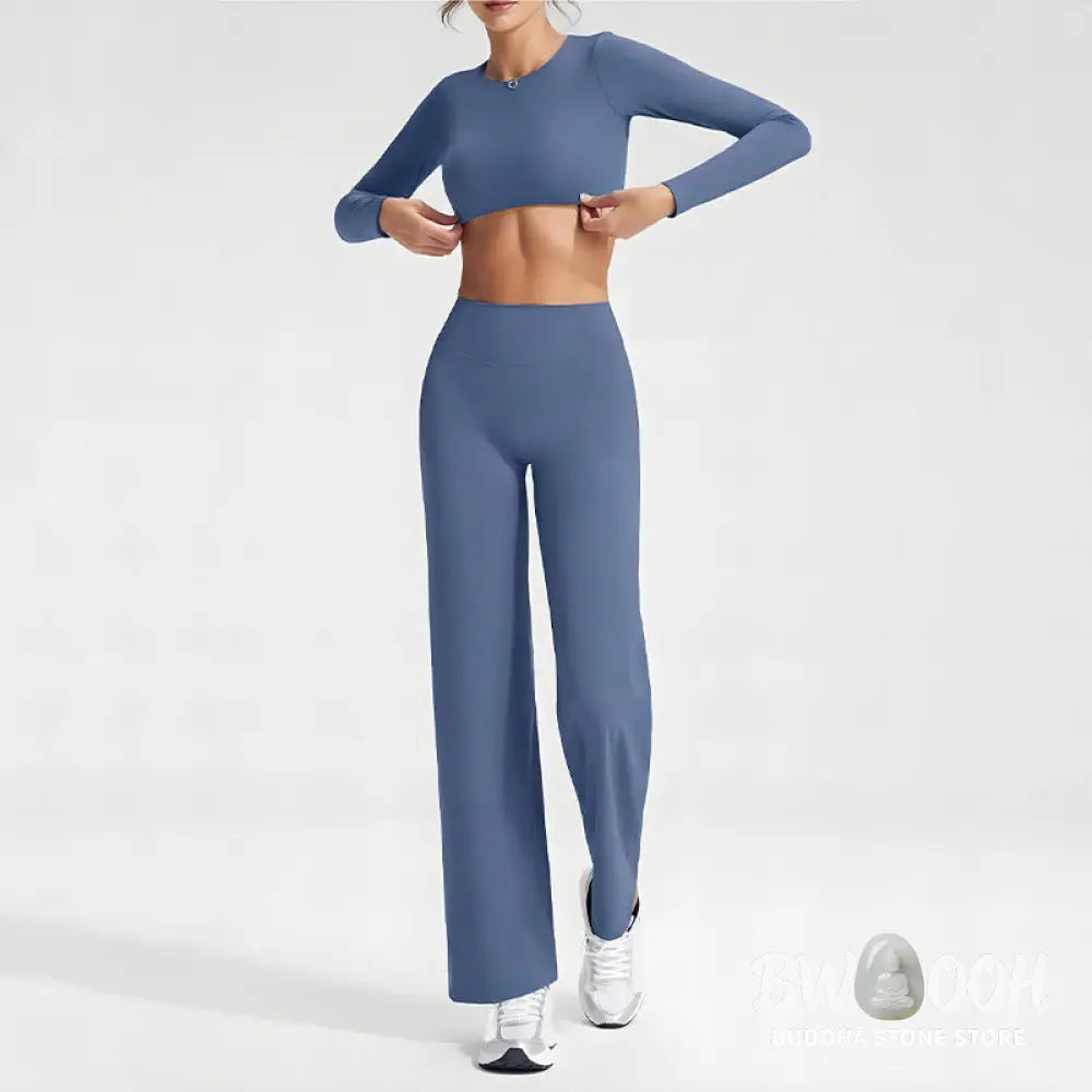 Buddha Stones Long Sleeve Backless Bra Sports Fitness Yoga Women&