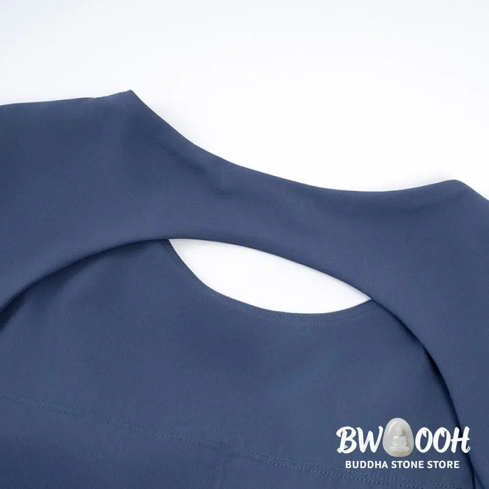 Buddha Stones Long Sleeve Backless Bra Sports Fitness Yoga Women&
