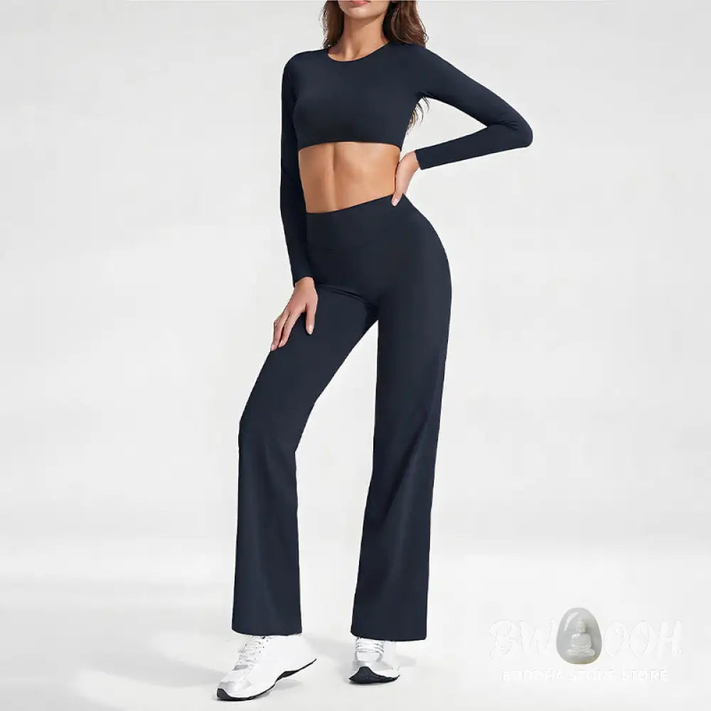 Buddha Stones Long Sleeve Backless Bra Sports Fitness Yoga Women&