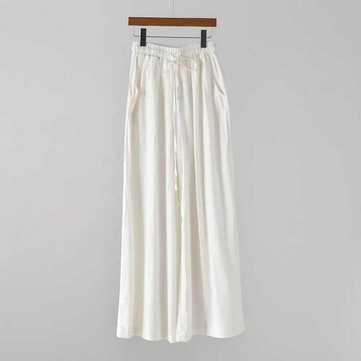 BWOOOH printed wide-leg yoga pants - Loose Cotton Linen Drawstring Wide Leg P