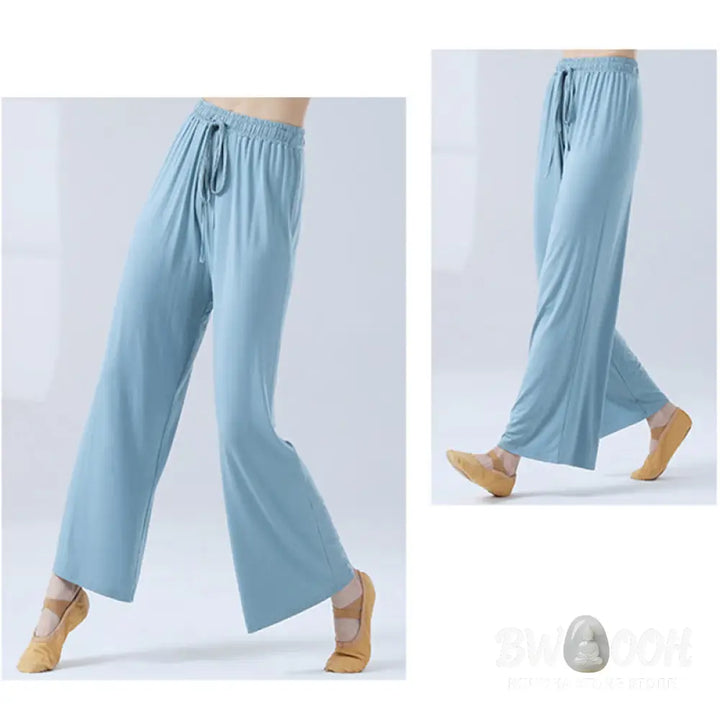 BWOOOH printed wide-leg yoga pants - Loose Modal Drawstring Wide Leg Pants Fo