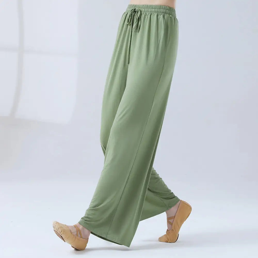 BWOOOH printed wide-leg yoga pants - Loose Modal Drawstring Wide Leg Pants Fo