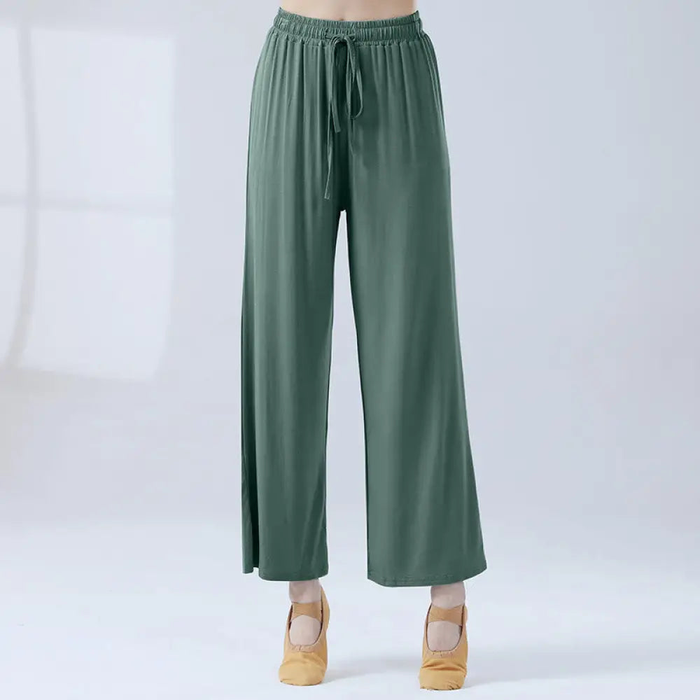 BWOOOH printed wide-leg yoga pants - Loose Modal Drawstring Wide Leg Pants Fo