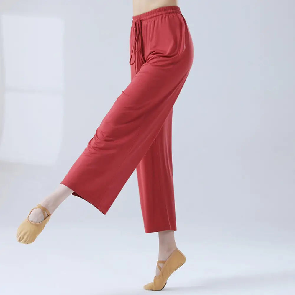BWOOOH printed wide-leg yoga pants - Loose Modal Drawstring Wide Leg Pants Fo