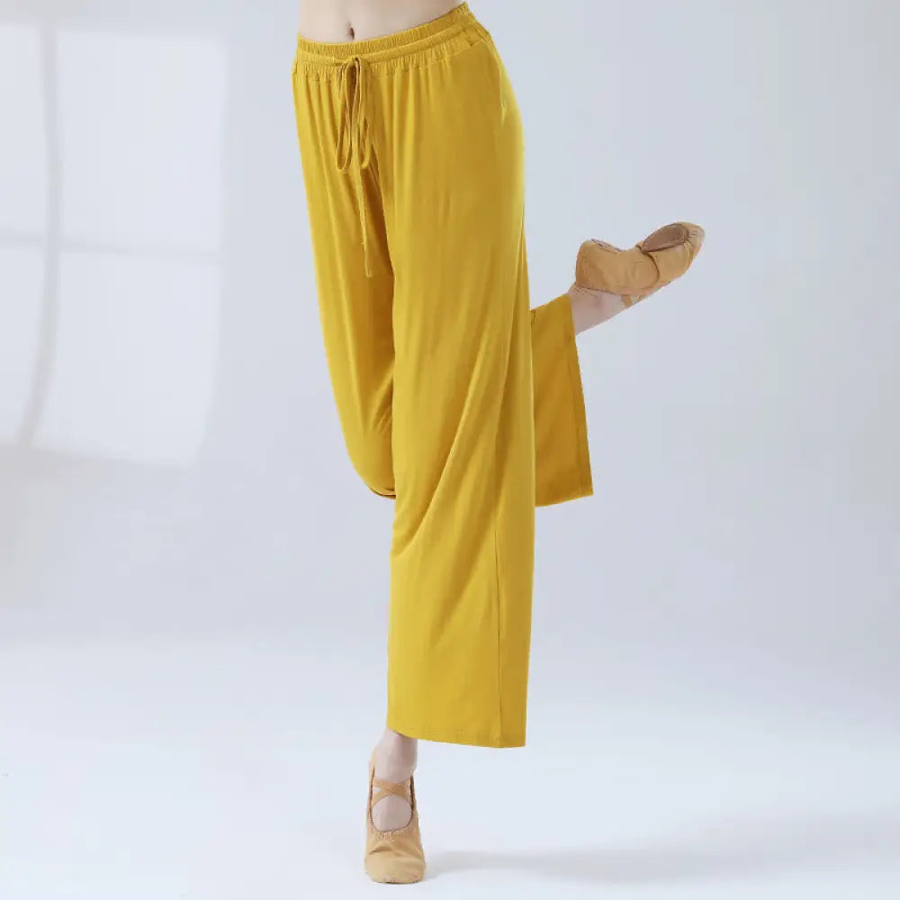 BWOOOH printed wide-leg yoga pants - Loose Modal Drawstring Wide Leg Pants Fo