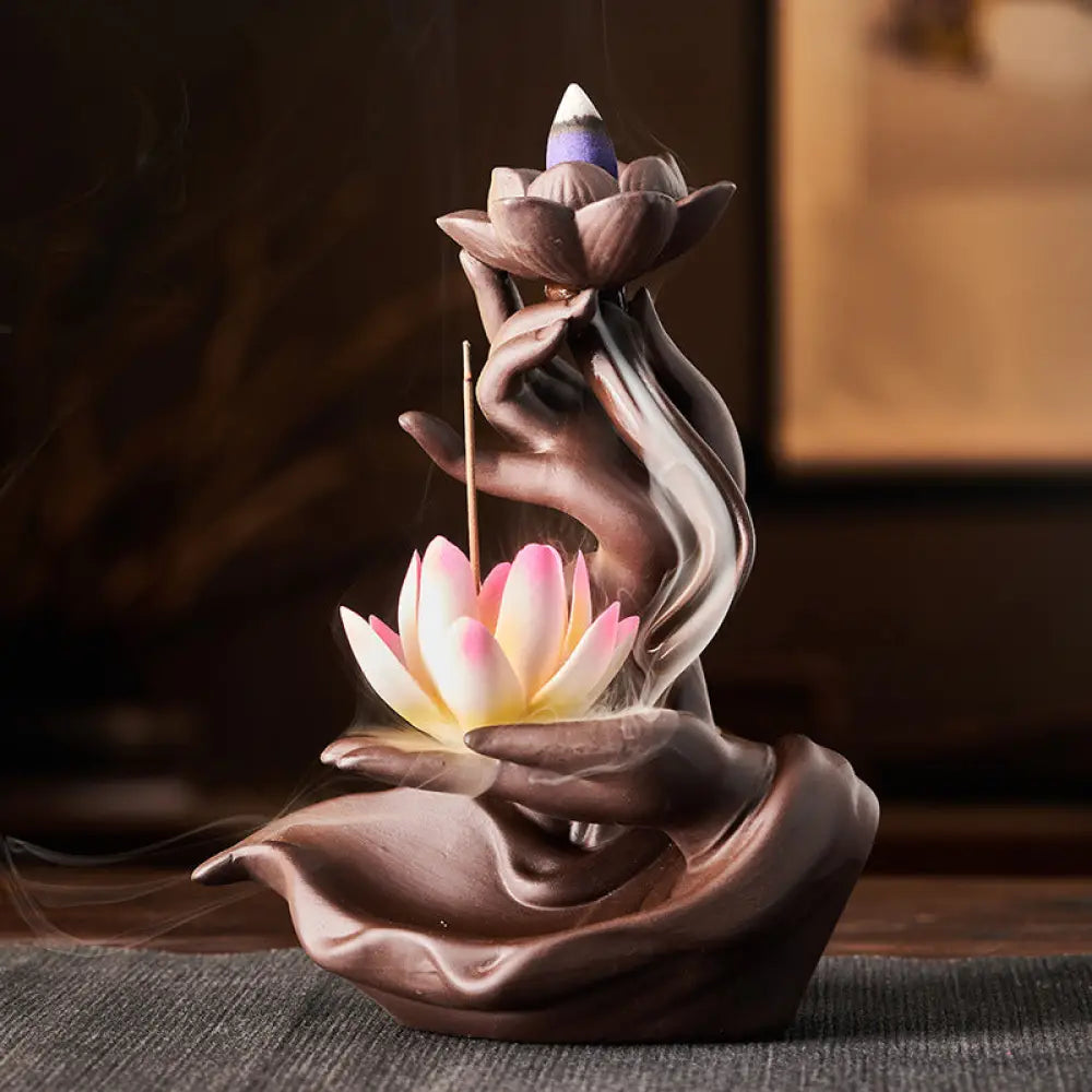 BWOOOH Lotus Bergamot Healing Incense Burner - Colorful - Incense Burner