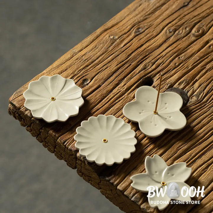 BWOOOH ceramic incense burner - Lotus Cherry Blossom Plum Blossom C