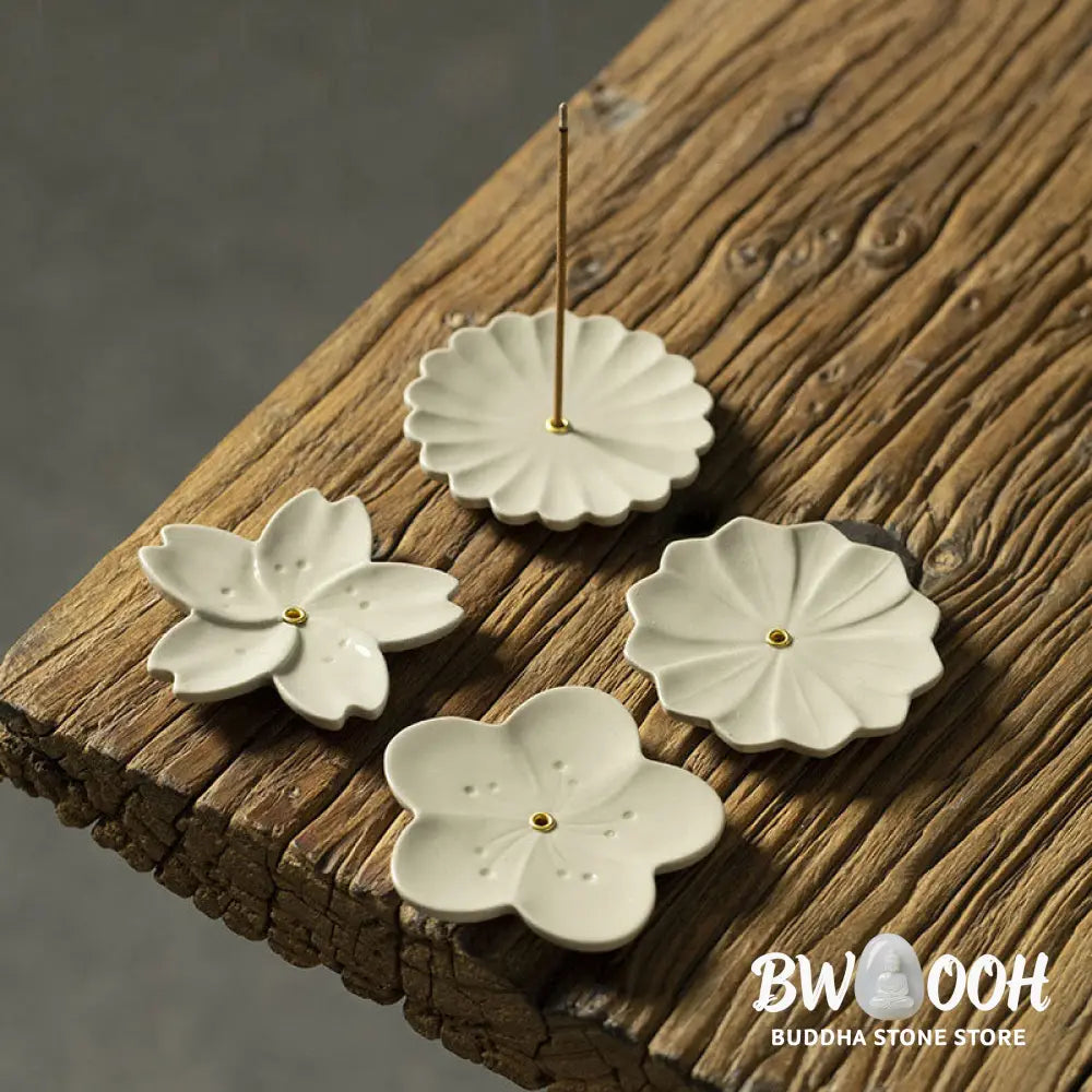 BWOOOH ceramic incense burner - Lotus Cherry Blossom Plum Blossom C