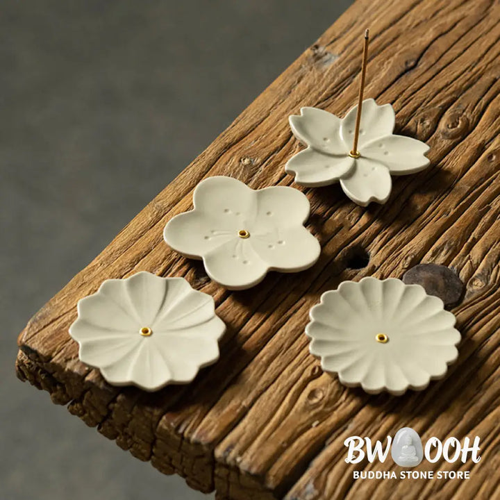 BWOOOH ceramic incense burner - Lotus Cherry Blossom Plum Blossom C