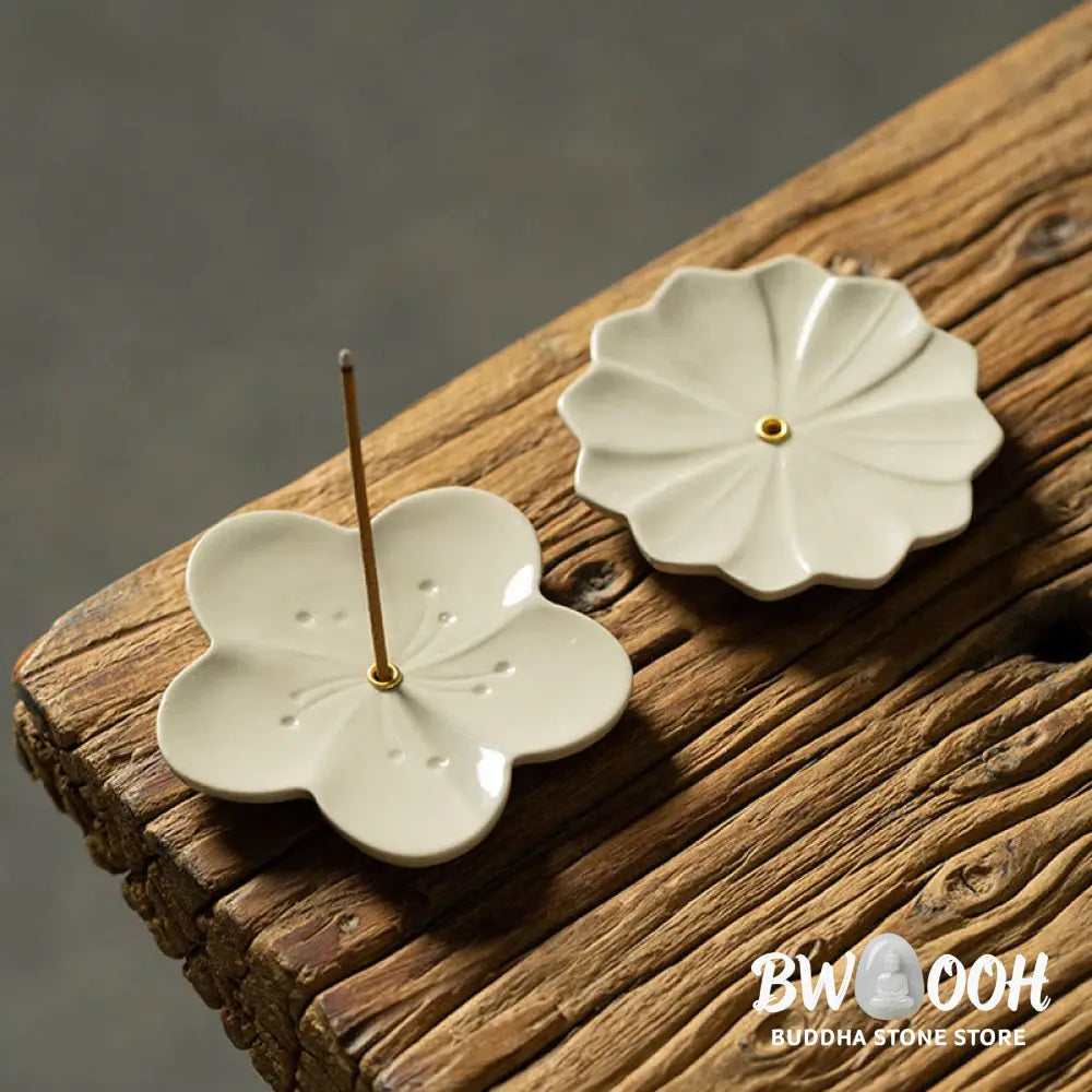 BWOOOH ceramic incense burner - Lotus Cherry Blossom Plum Blossom C