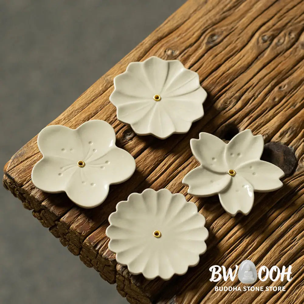 BWOOOH ceramic incense burner - Lotus Cherry Blossom Plum Blossom C