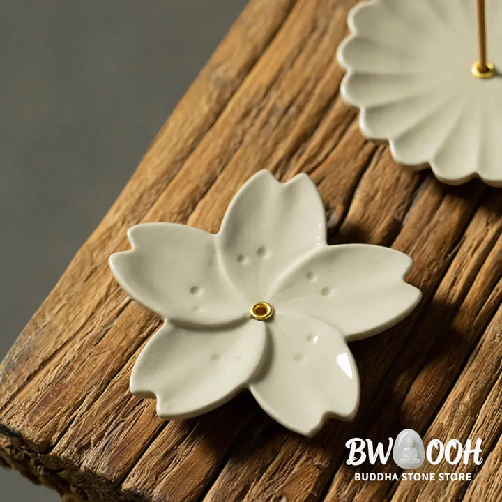 BWOOOH ceramic incense burner - Lotus Cherry Blossom Plum Blossom C
