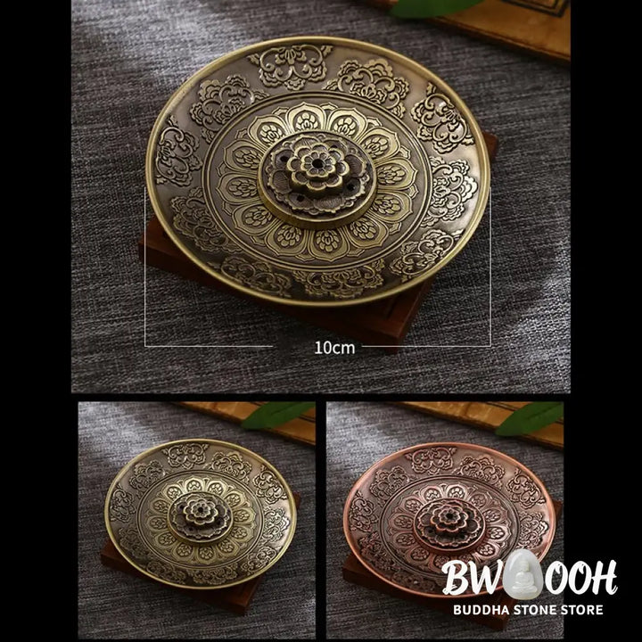 BWOOOH copper incense burner - Lotus Dragon Phoenix Eight Auspicio