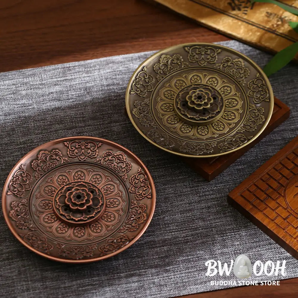 BWOOOH copper incense burner - Lotus Dragon Phoenix Eight Auspicio
