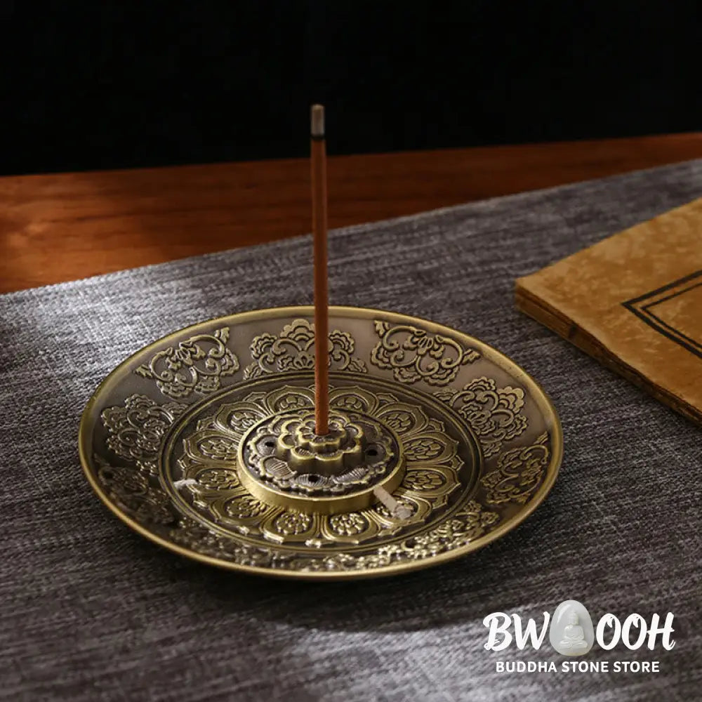 BWOOOH copper incense burner - Lotus Dragon Phoenix Eight Auspicio