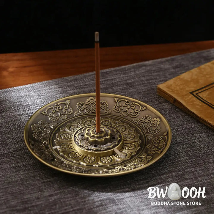 BWOOOH copper incense burner - Lotus Dragon Phoenix Eight Auspicio