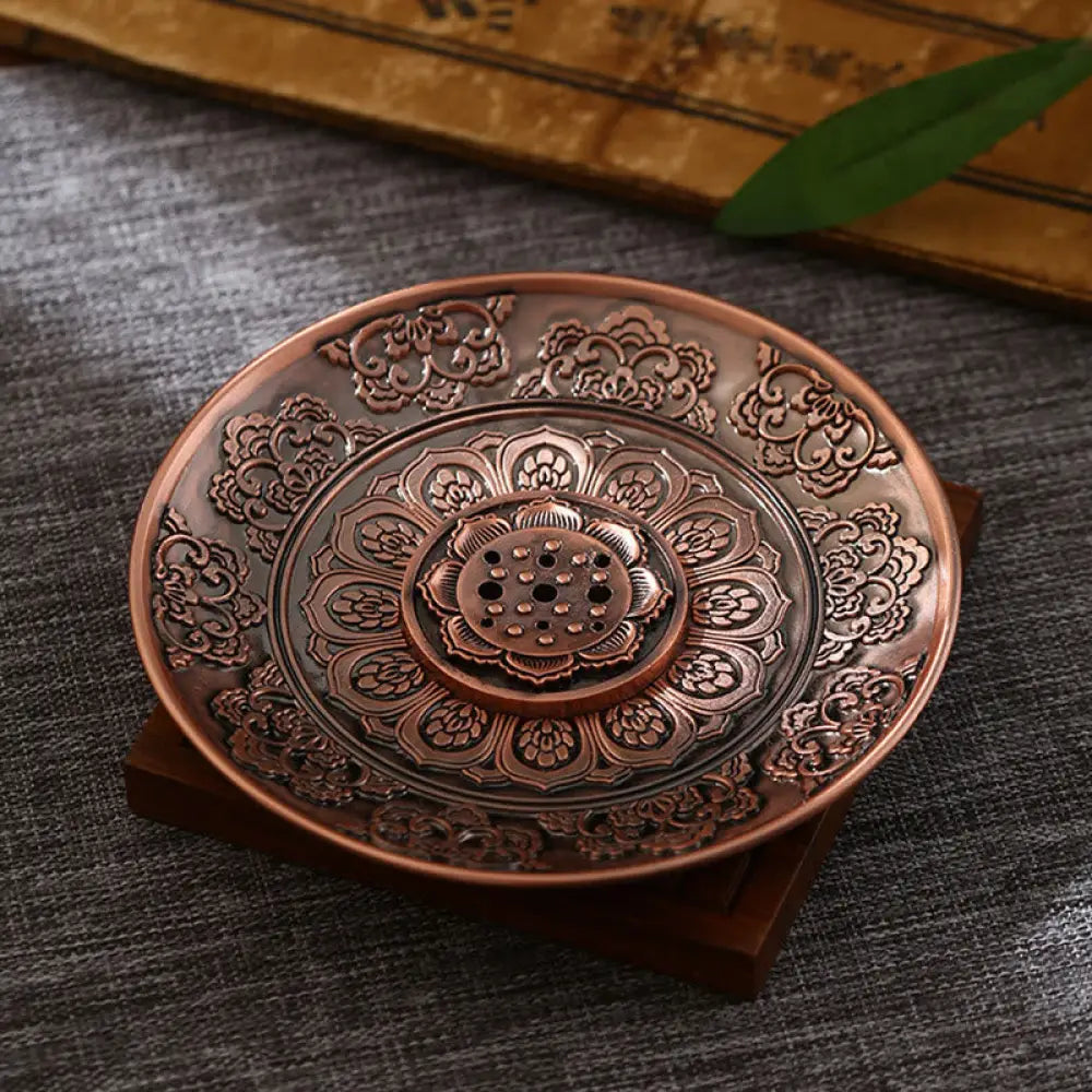 BWOOOH copper incense burner - Lotus Dragon Phoenix Eight Auspicio